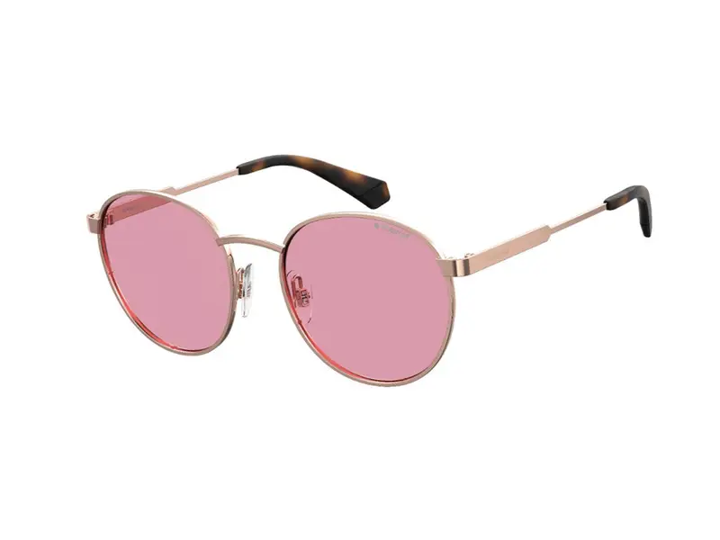 Polaroid Bambino PLD 8039/S DDB/0F Occhiali da sole Metallo Oro Rosa Pantos Polarizzata