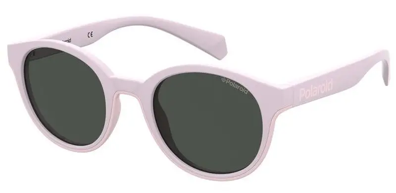 Polaroid Bambino PLD 8040/S 35J/M9 Occhiali da sole Plastica Rosa Grigio Rotonda