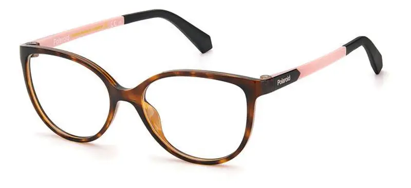 Polaroid Bambino PLD D825 0T4 Montature da vista Eco-poliammide Havana  Cat Eye