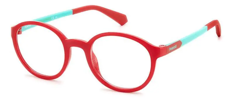 Polaroid Bambino PLD D830 33B Montature da vista Bio Poliammide Rosso  Rotonda