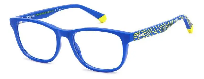 Polaroid Bambino PLD D832 DCD Montature da vista Plastica Blu/Giallo  Squadrata