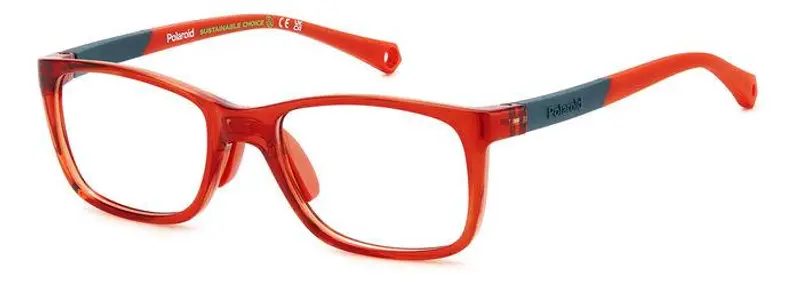 Polaroid Bambino PLD D835 C9A Montature da vista Plastica Rosso  Squadrata