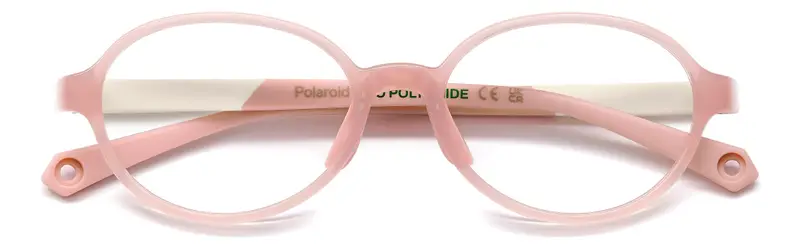 Polaroid Bambino PLD D840 35J Montature da vista Eco-poliammide Rosa Rotonda Normale miniatura 2