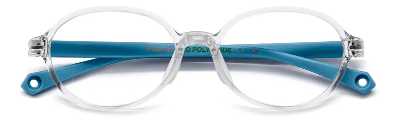 Polaroid Bambino PLD D840 900 Montature da vista Eco-poliammide Trasparente Rotonda Normale miniatura 2