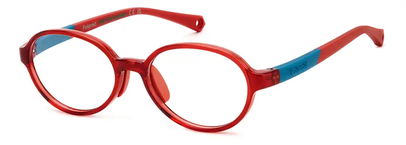 Polaroid Bambino PLD D840 C9A Montature da vista Eco-poliammide Rosso  Rotonda Normale