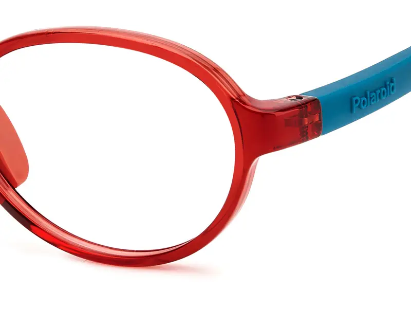 Polaroid Bambino PLD D840 C9A Montature da vista Eco-poliammide Rosso Rotonda Normale miniatura 3