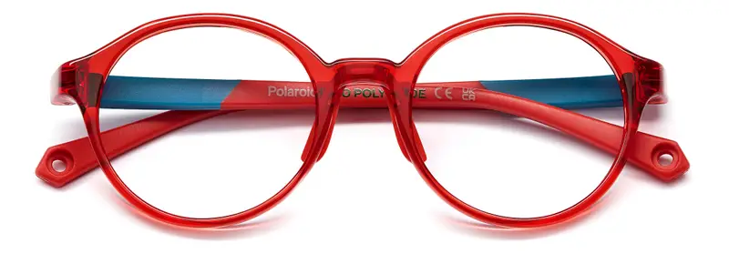 Polaroid Bambino PLD D841 C9A Montature da vista Eco-poliammide Rosso Rotonda Normale miniatura 2