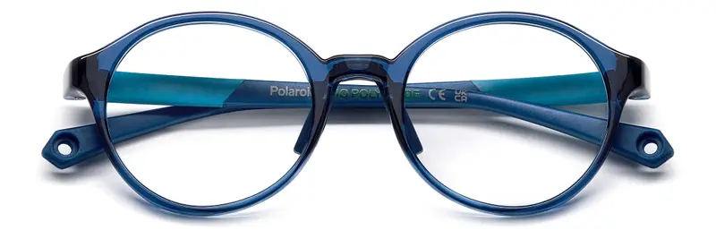 Polaroid Bambino PLD D841 PJP Montature da vista Eco-poliammide Blu Rotonda Normale miniatura 2