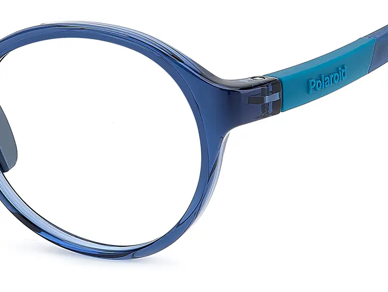 Polaroid Bambino PLD D841 PJP Montature da vista Eco-poliammide Blu Rotonda Normale miniatura 3