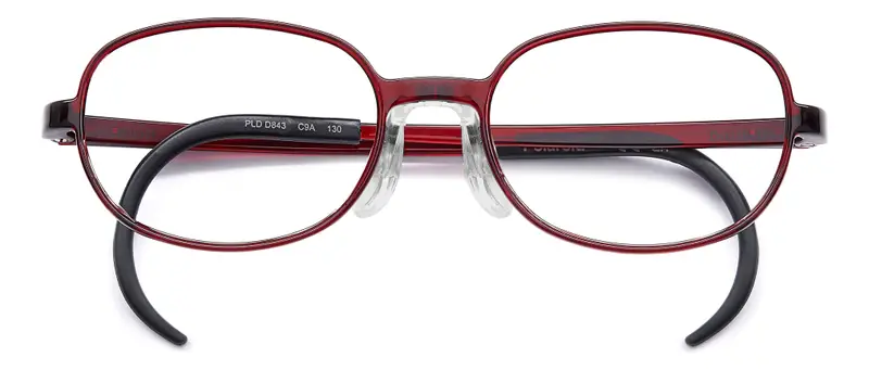 Polaroid Bambino PLD D843 C9A Montature da vista Polyamide Rosso Squadrata Normale miniatura 2