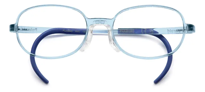 Polaroid Bambino PLD D843 MVU Montature da vista Polyamide Azzurro Squadrata Normale miniatura 2