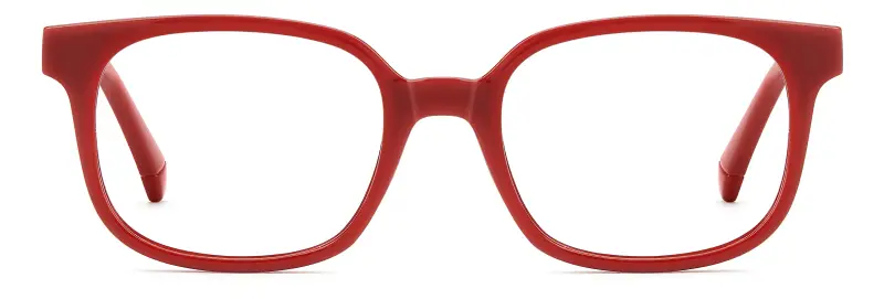 Bambino PLD D846 C9A Montature da vista Eco-poliammide Rosso Squadrata Normale miniatura 2