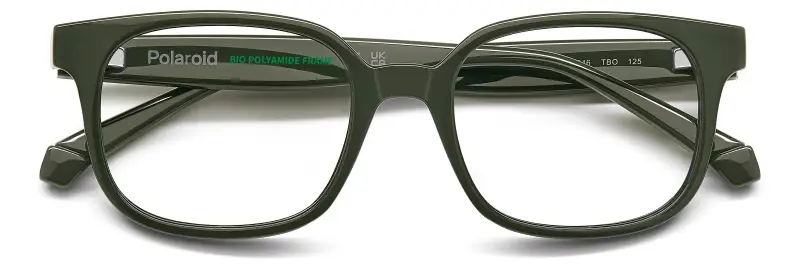 Bambino PLD D846 TBO Montature da vista Eco-poliammide Verde Squadrata Normale miniatura 3