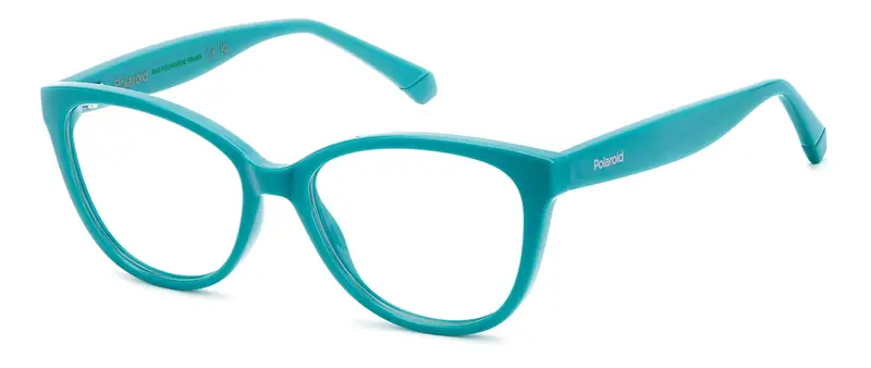 Bambino PLD D847 1ED Montature da vista Eco-poliammide Verde Cat Eye Normale