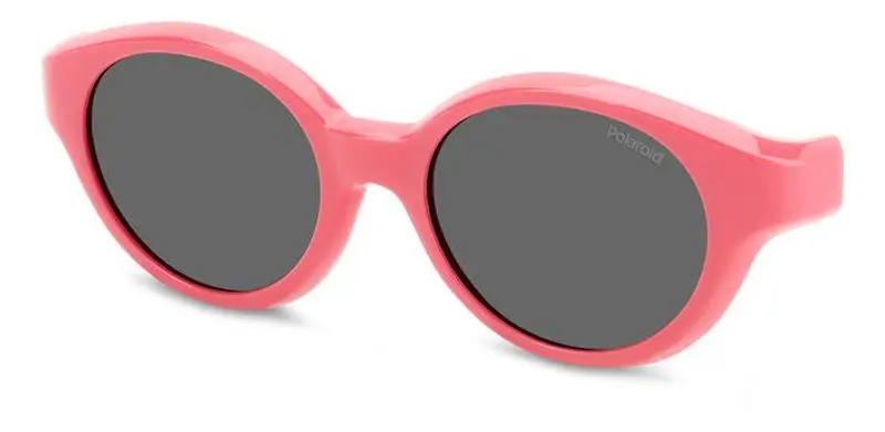 Polaroid Bambino PLD K007 CL-ON 35J/M9 Clip on Plastica Rosa Grigio Rotonda Polarizzata