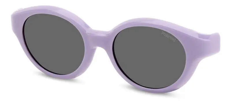 Polaroid Bambino PLD K007 CL-ON 789/M9 Clip on Plastica Lilla Grigio Rotonda Polarizzata