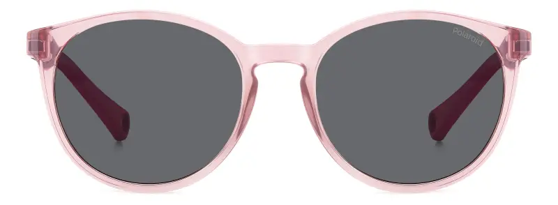 Bambino Polaroid PLD 8059/S 35J/M9 Occhiali da sole Plastica Rosa Grigio Pantos Polarizzata miniatura 2