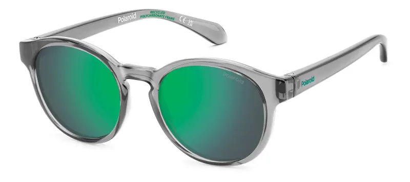 Bambino Polaroid PLD 8075/S KB7/5Z Occhiali da sole Policarbonato Grigio Grigio Pantos Polarizzata Specchiato