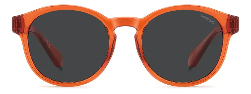 Bambino Polaroid PLD 8075/S L7Q/M9 Occhiali da sole Policarbonato Arancione Grigio Pantos Polarizzata miniatura 2