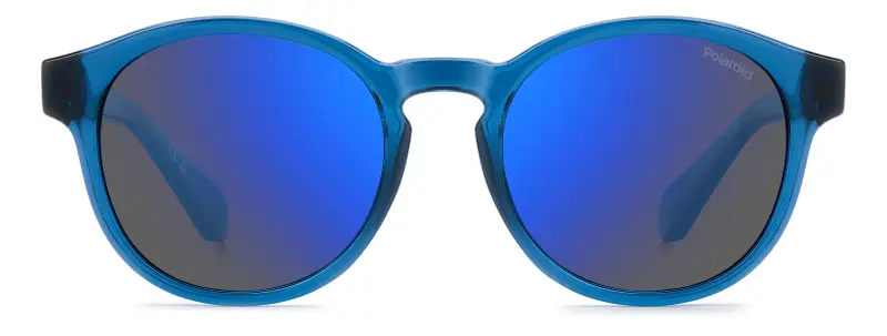 Bambino Polaroid PLD 8075/S PJP/5X Occhiali da sole Policarbonato Blu Blu Pantos Polarizzata Specchiato miniatura 2