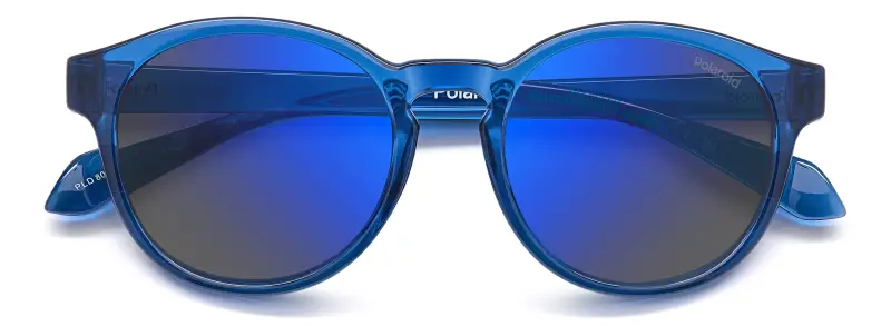 Bambino Polaroid PLD 8075/S PJP/5X Occhiali da sole Policarbonato Blu Blu Pantos Polarizzata Specchiato miniatura 3