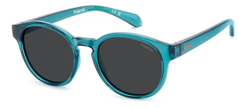Bambino Polaroid PLD 8075/S ZI9/M9 Occhiali da sole Policarbonato Verde Grigio Pantos Polarizzata