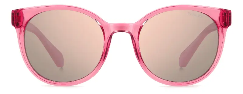 Bambino Polaroid PLD 8076/S 35J/JQ Occhiali da sole Policarbonato Rosa Rosa Farfalla Polarizzata Multistrato miniatura 2