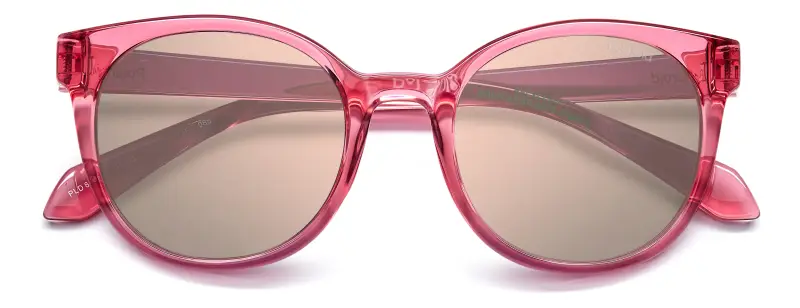 Bambino Polaroid PLD 8076/S 35J/JQ Occhiali da sole Policarbonato Rosa Rosa Farfalla Polarizzata Multistrato miniatura 3