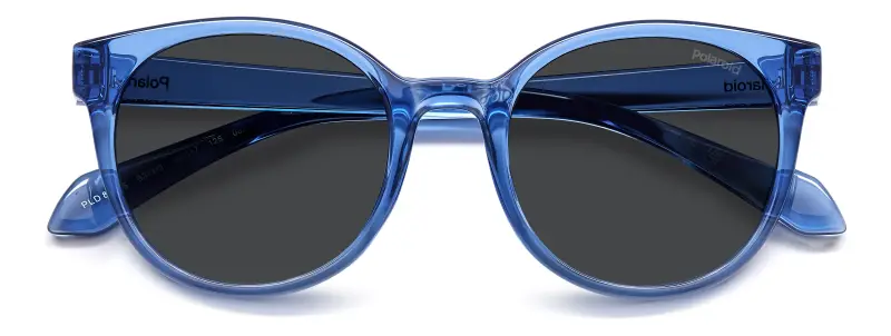 Bambino Polaroid PLD 8076/S B3V/M9 Occhiali da sole Policarbonato Viola Grigio Farfalla Polarizzata miniatura 3