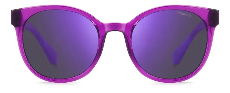 Bambino Polaroid PLD 8076/S MU1/MF Occhiali da sole Policarbonato Fucsia Viola Farfalla Polarizzata Specchiato miniatura 2