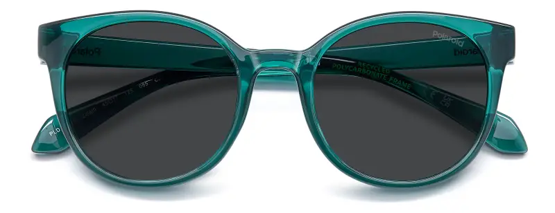 Bambino Polaroid PLD 8076/S ZI9/M9 Occhiali da sole Policarbonato Verde Grigio Farfalla Polarizzata miniatura 3