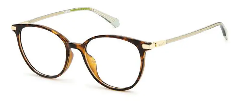 Polaroid Donna PLD D459/G 086 Montature da vista Plastica Havana  Cat Eye