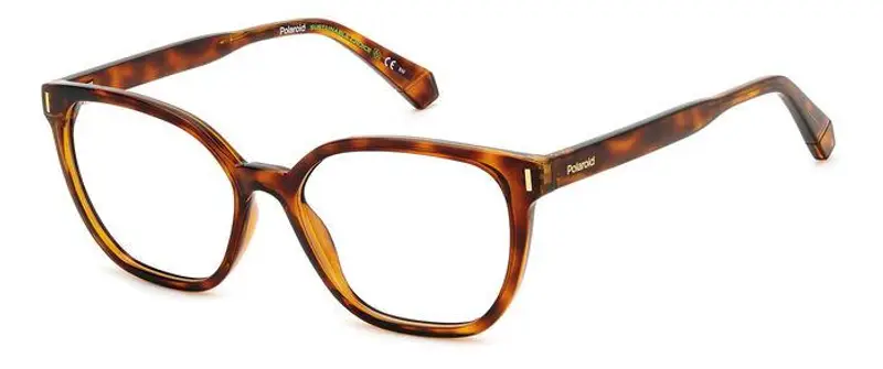Polaroid Donna PLD D484 086 Montature da vista Plastica Havana  Cat Eye