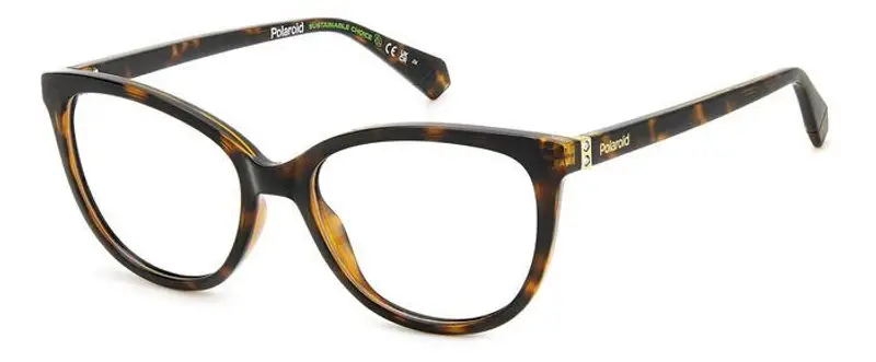 Polaroid Donna PLD D504 086 Montature da vista Plastica Havana  Cat Eye