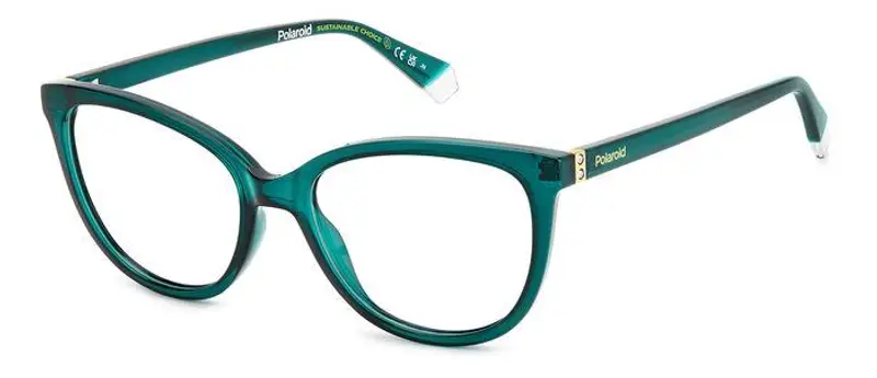 Polaroid Donna PLD D504 1ED Montature da vista Plastica Verde  Cat Eye