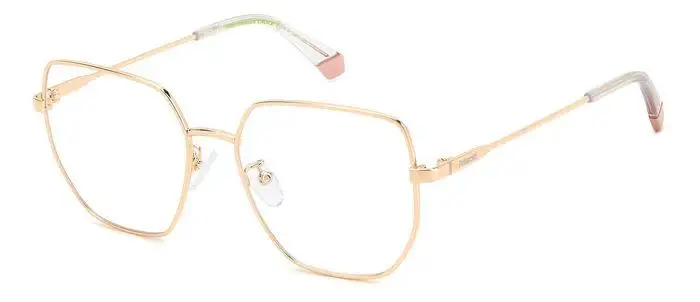 Donna PLD D508/G DDB Montature da vista Metallo Oro/rame Geometrica