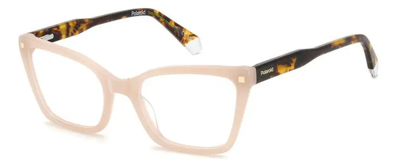 Polaroid Donna PLD D520 35J Montature da vista Bio-acetato Rosa  Squadrata
