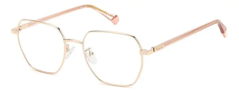 Polaroid Donna PLD D524/G DDB Montature da vista Metallo Oro  Squadrata