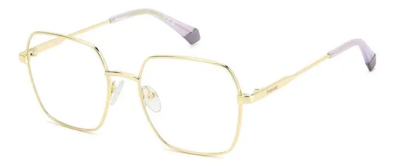 Polaroid Donna PLD D530 J5G Montature da vista Metallo Oro  Squadrata