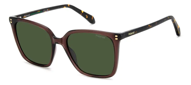 Donna Polaroid PLD 4201/S/X 09Q/UC Occhiali da sole Acetato Marrone Verde Squadrata Polarizzata