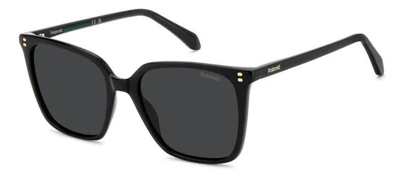 Donna Polaroid PLD 4201/S/X 807/M9 Occhiali da sole Acetato Nero Grigio Squadrata Polarizzata