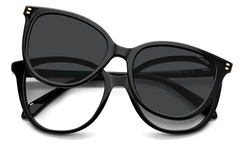 Donna Polaroid PLD D605/C 807/M9 Montature da vista Acetato Nero Grigio Farfalla Polarizzata miniatura 3