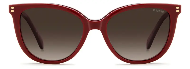 Donna Polaroid PLD D605/C C9A/LA Montature da vista Acetato Rosso Marrone Farfalla Polarizzata Sfumato miniatura 2