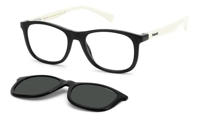 Polaroid Junior PLD 8054/CS 9HT/M9 Montature da vista Plastica Nero Grigio Squadrata Polarizzata