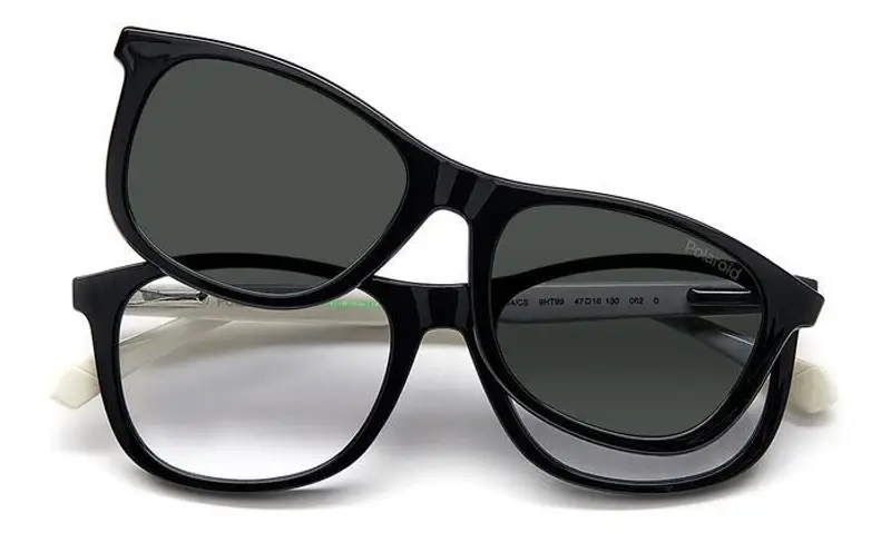 Polaroid Junior PLD 8054/CS 9HT/M9 Montature da vista Plastica Nero Grigio Squadrata Polarizzata miniatura 2