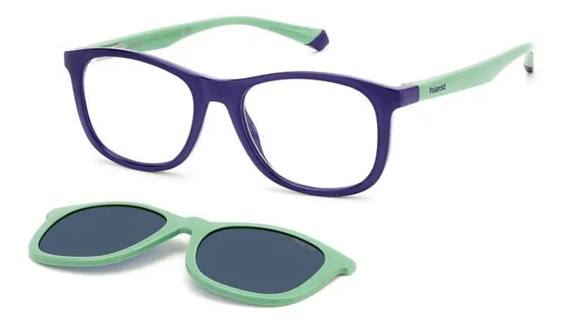 Polaroid Junior PLD 8054/CS RNB/C3 Montature da vista Plastica Blu Blu Squadrata Polarizzata