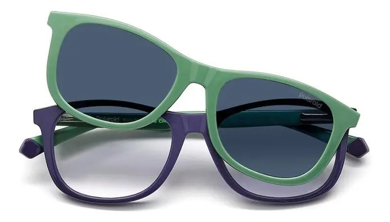 Polaroid Junior PLD 8054/CS RNB/C3 Montature da vista Plastica Blu Blu Squadrata Polarizzata miniatura 2