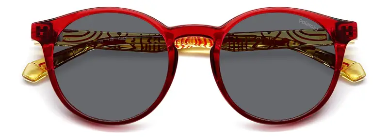 Polaroid Junior PLD 8061/S AHY/M9 Occhiali da sole Policarbonato Rosso Grigio Pantos Polarizzata miniatura 2