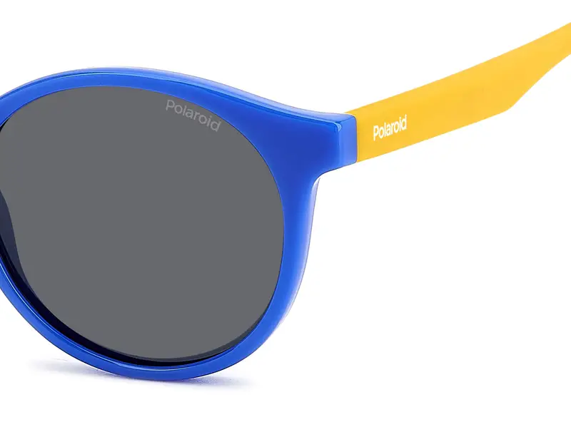 Polaroid Junior PLD 8061/S DCD/M9 Occhiali da sole Policarbonato Blu Grigio Pantos Polarizzata miniatura 3