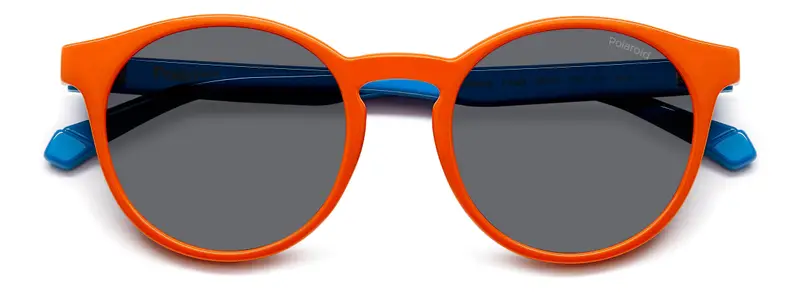 Polaroid Junior PLD 8061/S L7Q/M9 Occhiali da sole Policarbonato Arancione Grigio Pantos Polarizzata miniatura 2